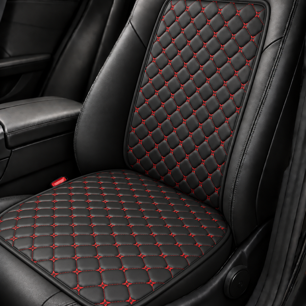 Housse de Siège Voiture Cuir Matelassé — Coutures Croisées