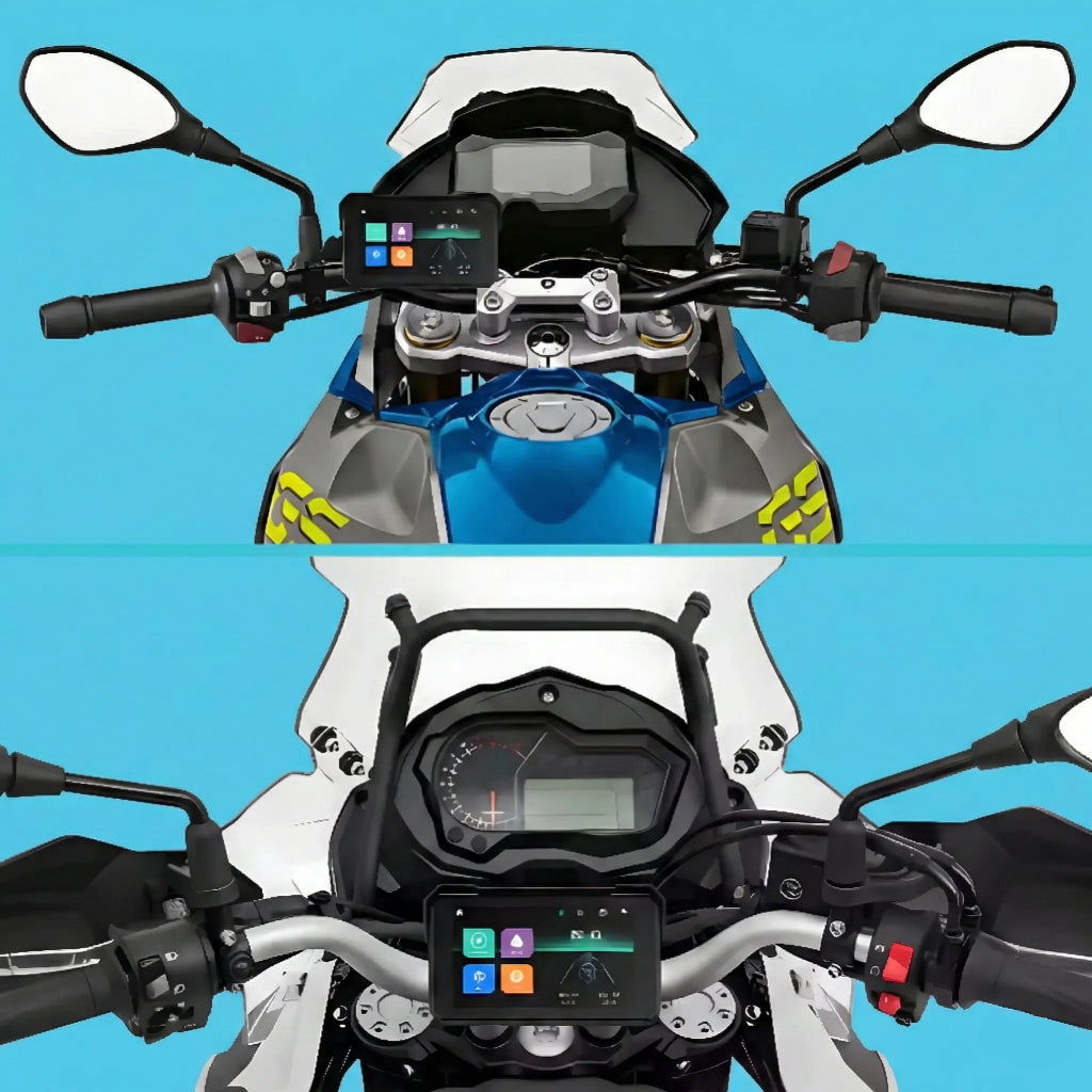 Écran 5 pouces HD+ compatible CarPlay & Android pour Moto