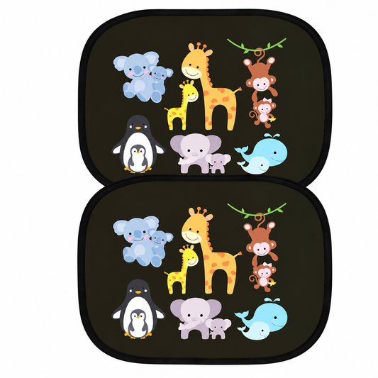 Pare-Soleil Voiture Enfant — Fenêtre Arrière Motifs Animaux