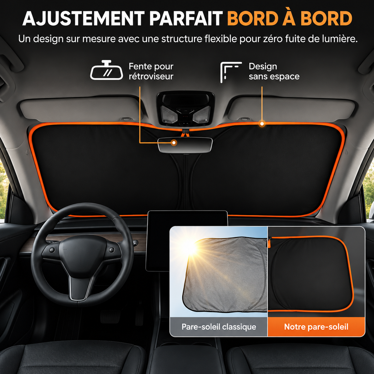 Bouclier Pare-Brise Voiture 4 Saisons — Neige, Glace & Soleil