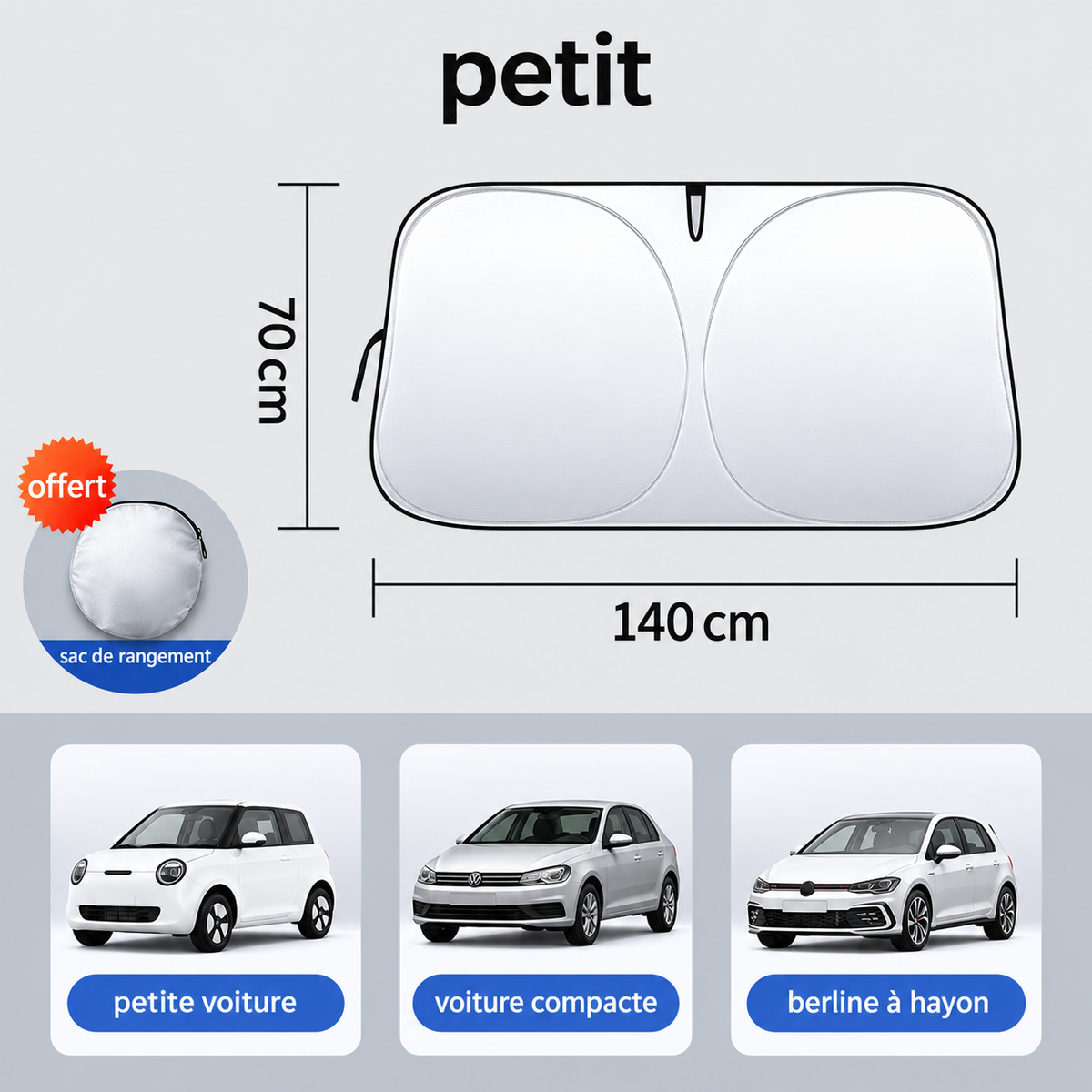 Pare-Soleil Pliable Voiture — Protection UV Pare-Brise