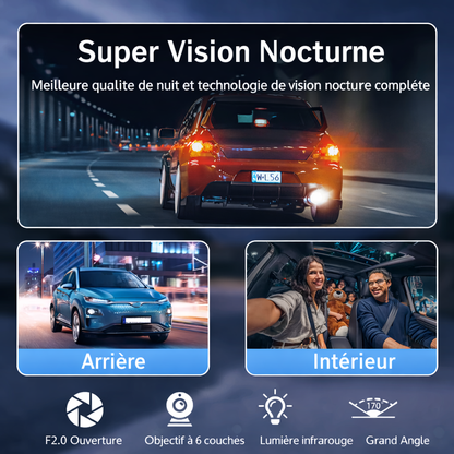 Dashcam 3 Objectifs 1080P HD+ WiFi