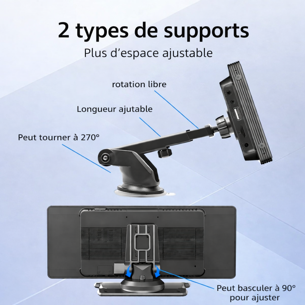 Écran 11,26 Pouces 4K avec Dashcam compatible CarPlay/Android