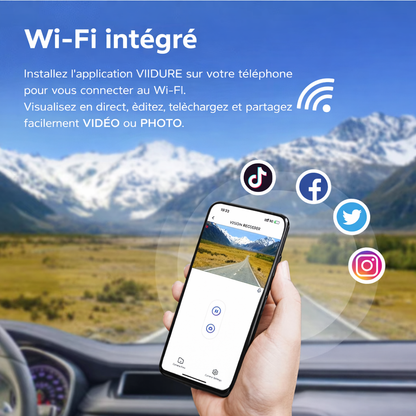 Dashcam 3 Objectifs 1080P HD+ WiFi