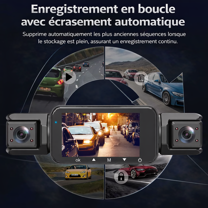 Dashcam 3 Objectifs 1080P HD+ WiFi