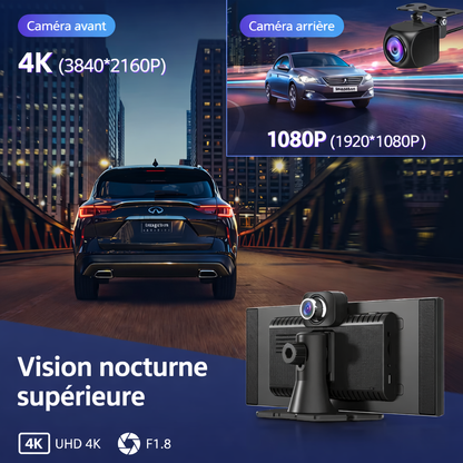 Écran 11,26 Pouces 4K avec Dashcam compatible CarPlay/Android