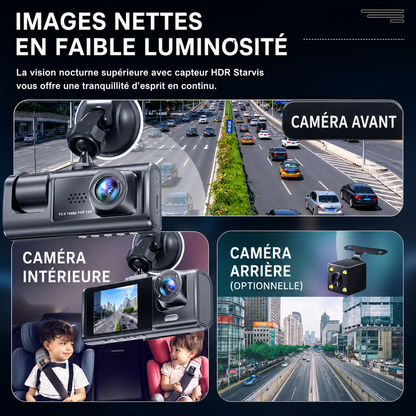 Dashcam Compacte 2 Objectifs 1080P WiFi