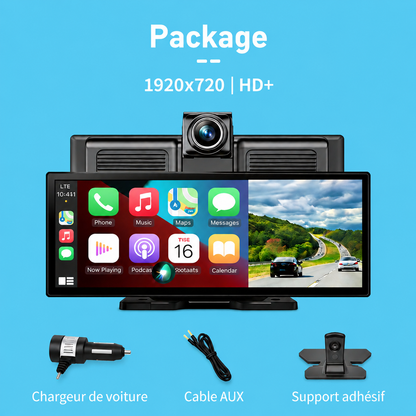Écran 10,26 Pouces 4K avec Dashcam compatible CarPlay/Android