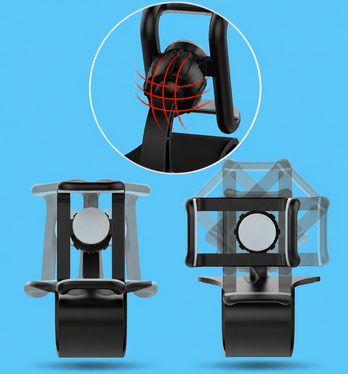 Support Téléphone Voiture avec Rotation 360°