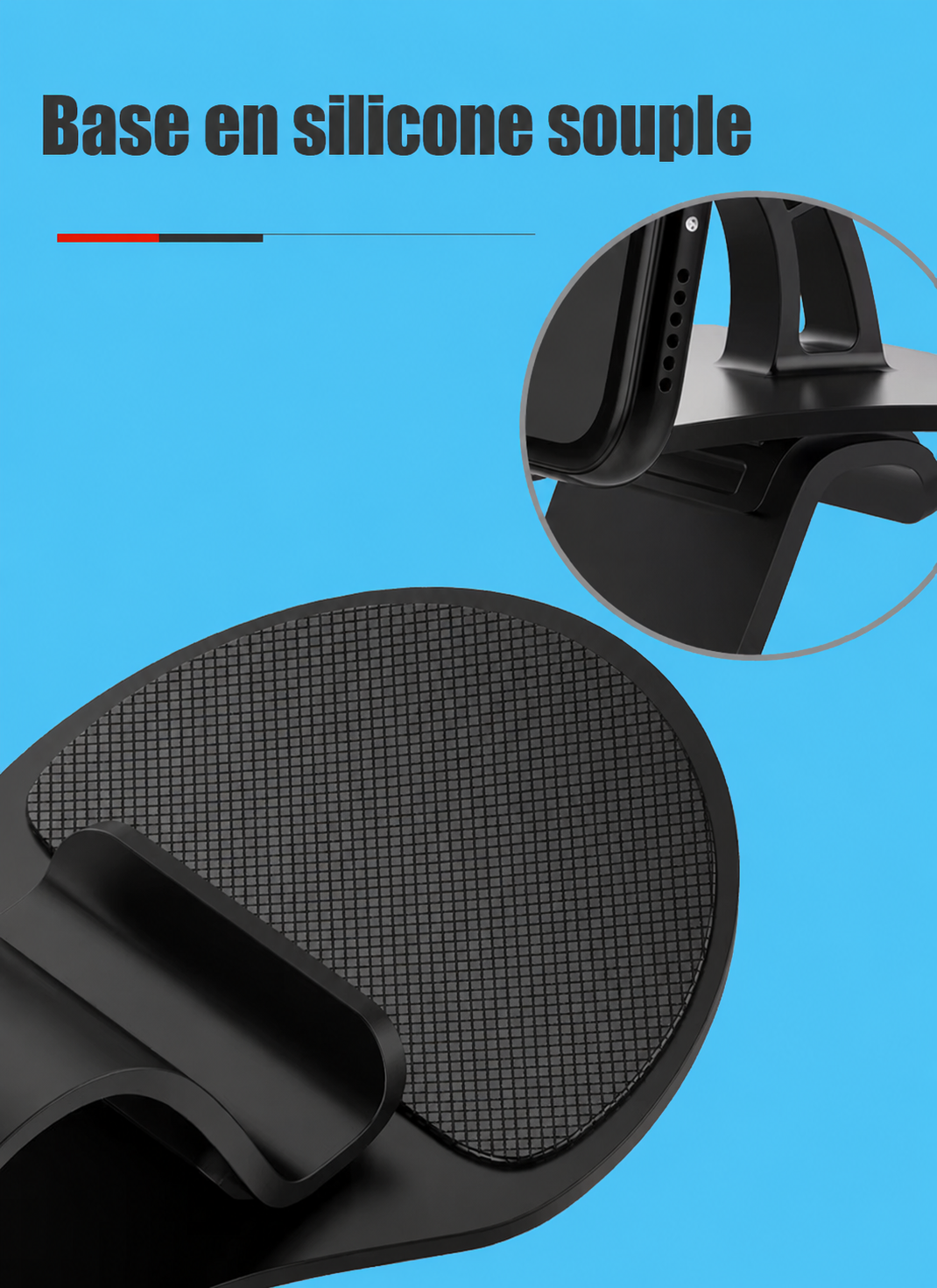 Support Téléphone Voiture avec Rotation 360°