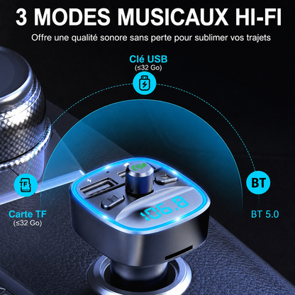 Transmetteur FM Bluetooth Voiture
