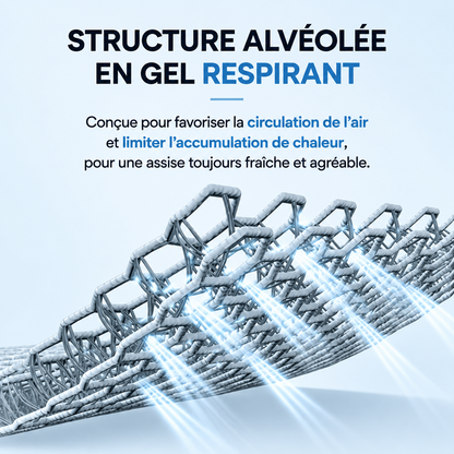 Coussin Assise Voiture Soie Glacée — Fraîcheur & Respirant