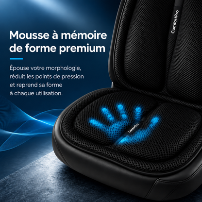 Housse de Siège Voiture Ergonomique Mémoire de Forme — Maintien & Fraîcheur