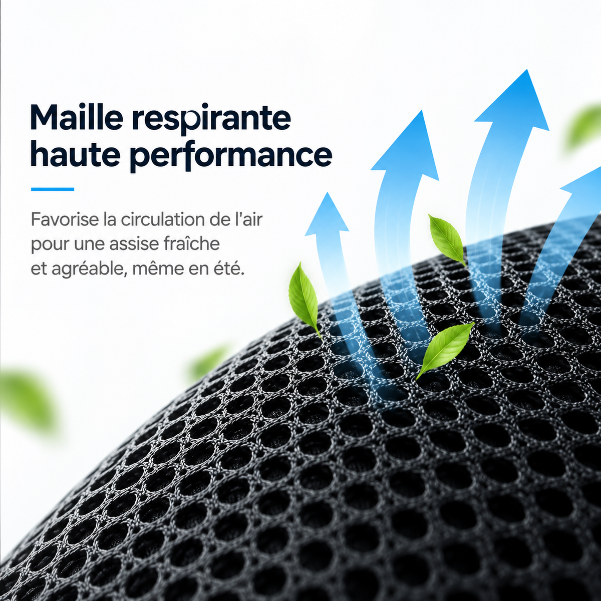 Housse de Siège Voiture Ergonomique Mémoire de Forme — Maintien & Fraîcheur