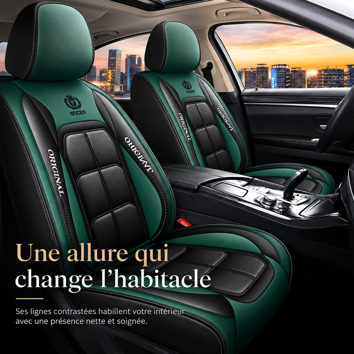 Housse de Siège Voiture Cuir PU Ergonomique 3D — Finition Premium