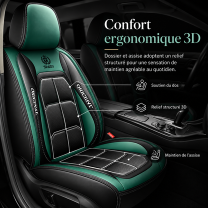 Housse de Siège Voiture Cuir PU Ergonomique 3D — Finition Premium