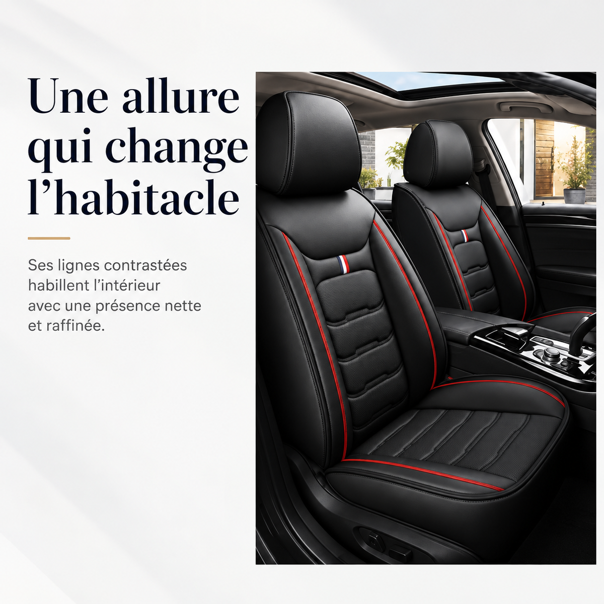 Housse de Siège Voiture Cuir PU Matelassée — Confort Ligne Élégante