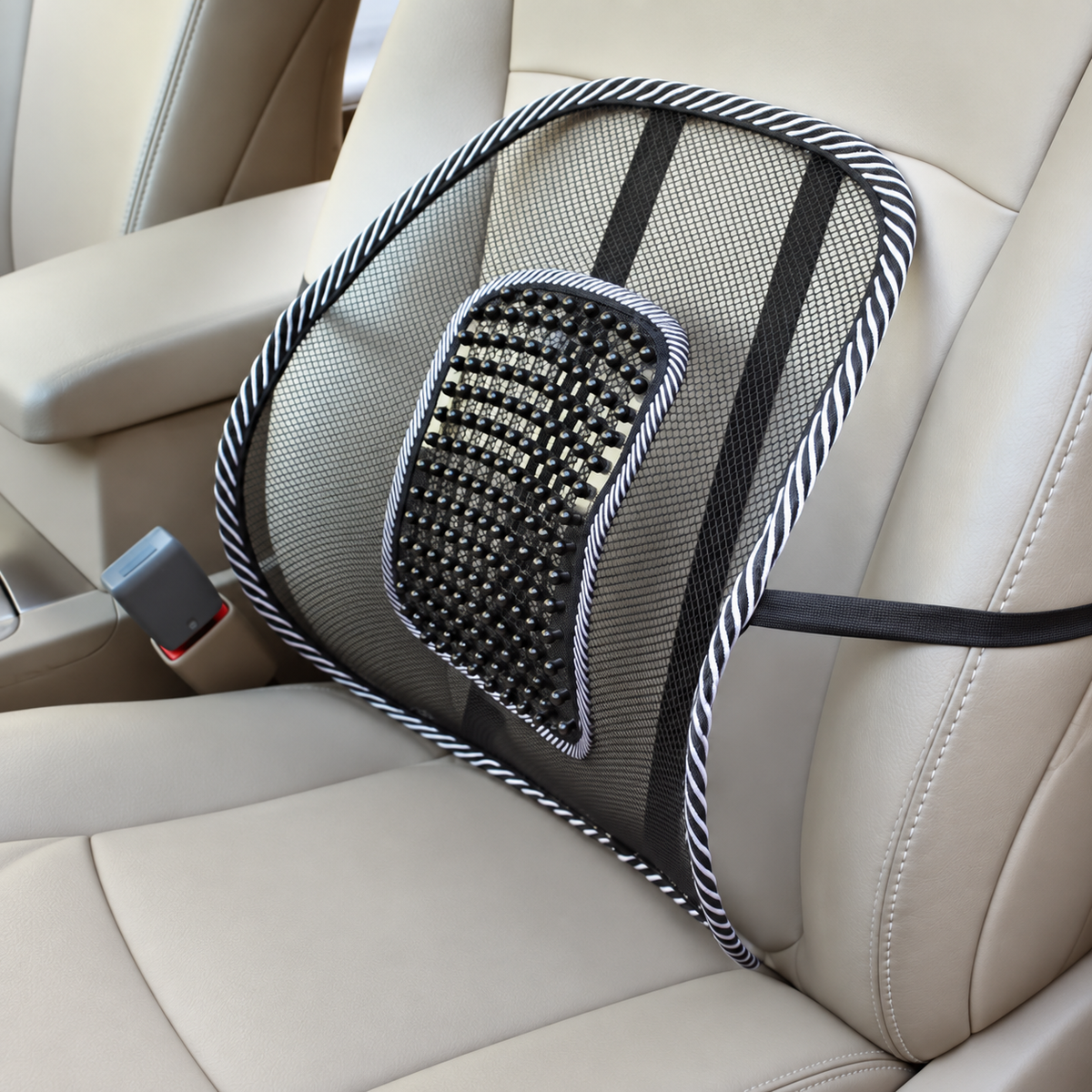 Coussin Maille Ventilée Voiture — Fraîcheur & Soutien Lombaire