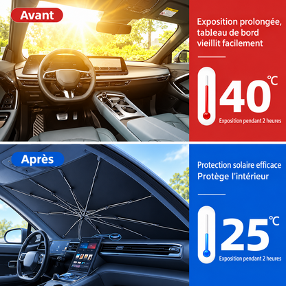 Pare-Soleil Parapluie Rétractable Voiture — Protection UV Express