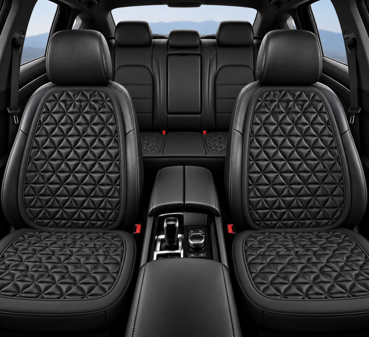 Housse de siège voiture ergonomique respirante 3D - Noir, sièges avant et arrière