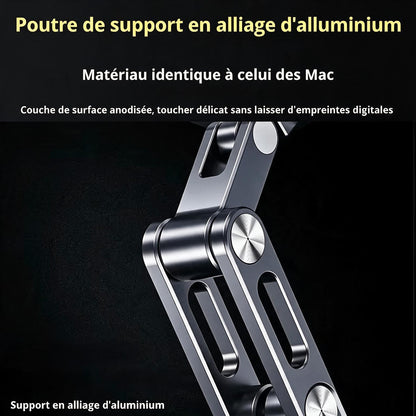 Support Téléphone Voiture Bras Articulé Aluminium MagSafe
