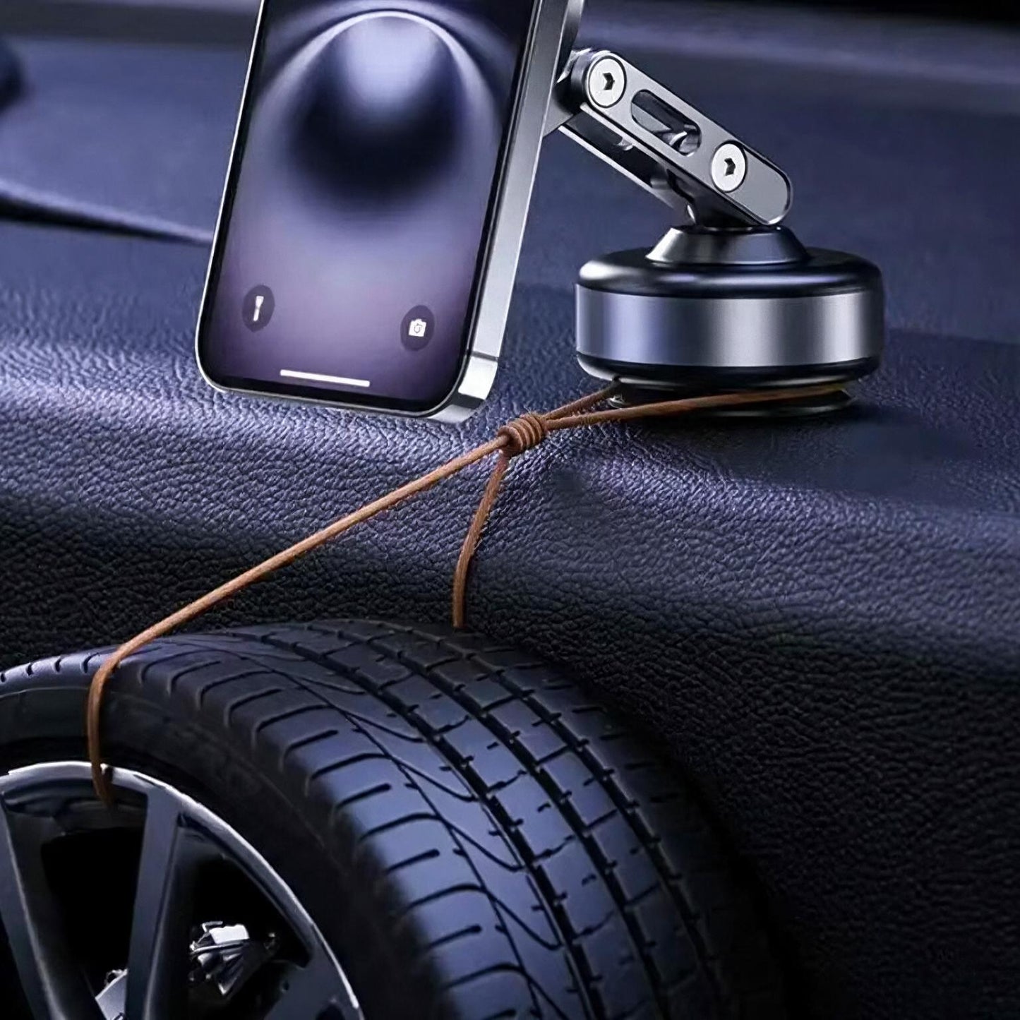 Support Téléphone Voiture Bras Articulé Aluminium MagSafe