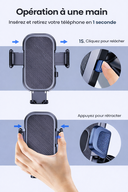 Support Téléphone Auto Solide à Fixation Clime